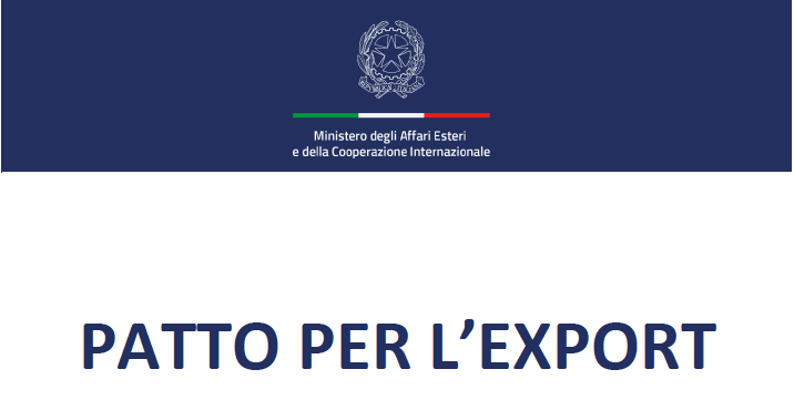 Istituzioni e Associazioni imprenditoriali siglano il Patto per l'Export